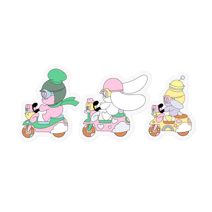 ステッカー - 100 x 100 (mm)