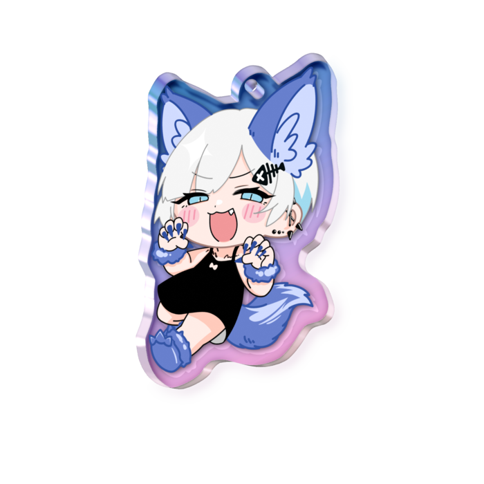 オーロラアクリルキーホルダー - 50 × 50mm