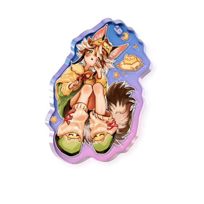 オーロラアクリルキーホルダー - 50 × 50mm