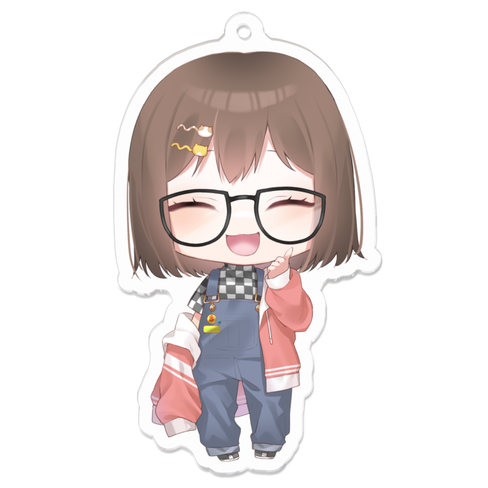 にっこり_アクリルキーホルダー - 70 x 70 (mm)