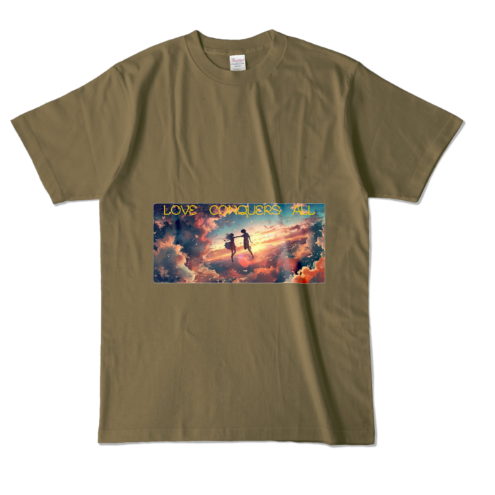 カラーTシャツ - L - オリーブ (濃色)