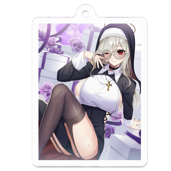 アクリルキーホルダー（コーティング） - 50 x 50 (mm)