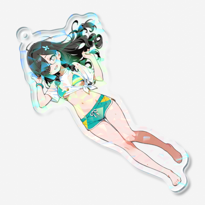 ホログラムアクリルキーホルダー - 70 × 70mm