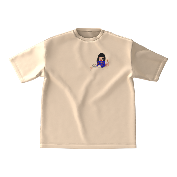 ちびゆう理 ビックシルエットTシャツ - M - 正面
