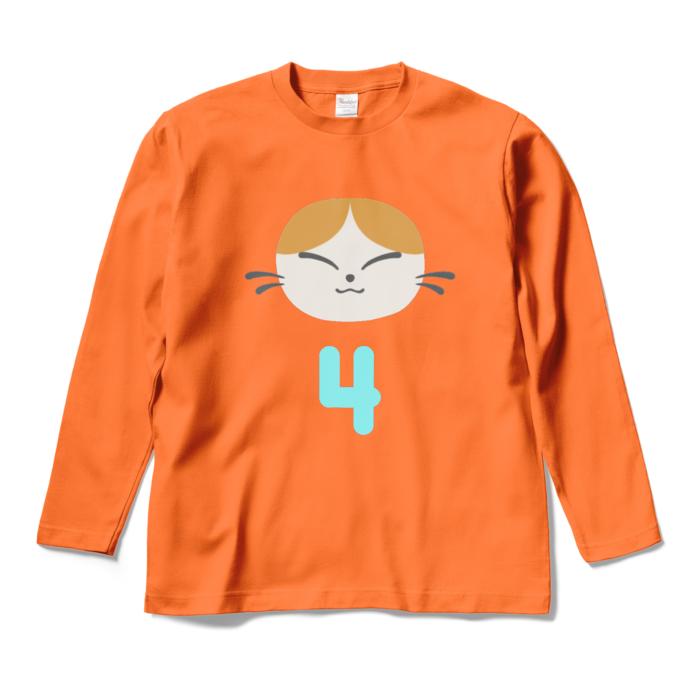 長袖Tシャツになったシク - M - オレンジ