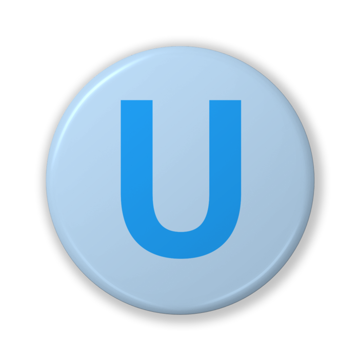 【U(ユー)】〈アクア〉缶バッジ- 32mm