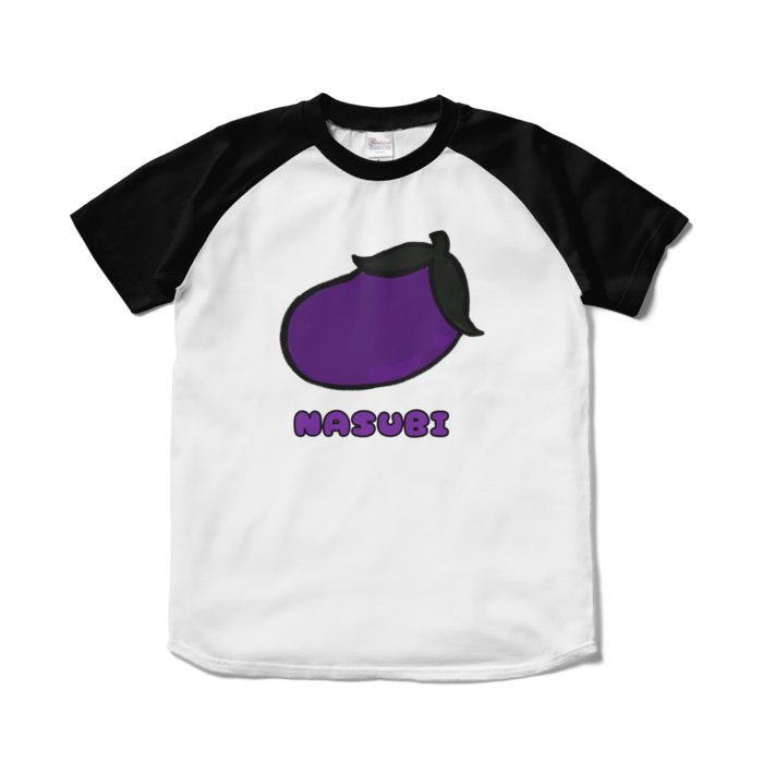 ラグランTシャツ - S - ホワイト×ブラック