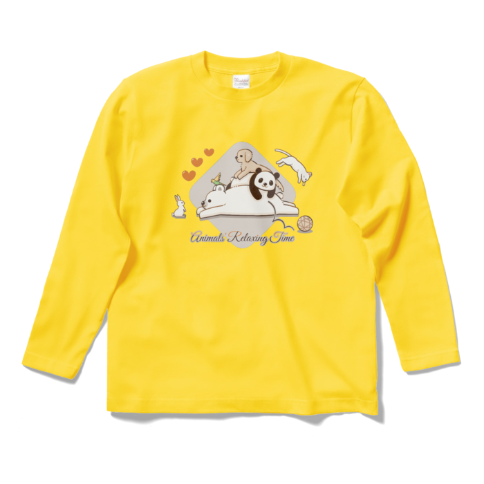 ロングスリーブTシャツ　黄色　S