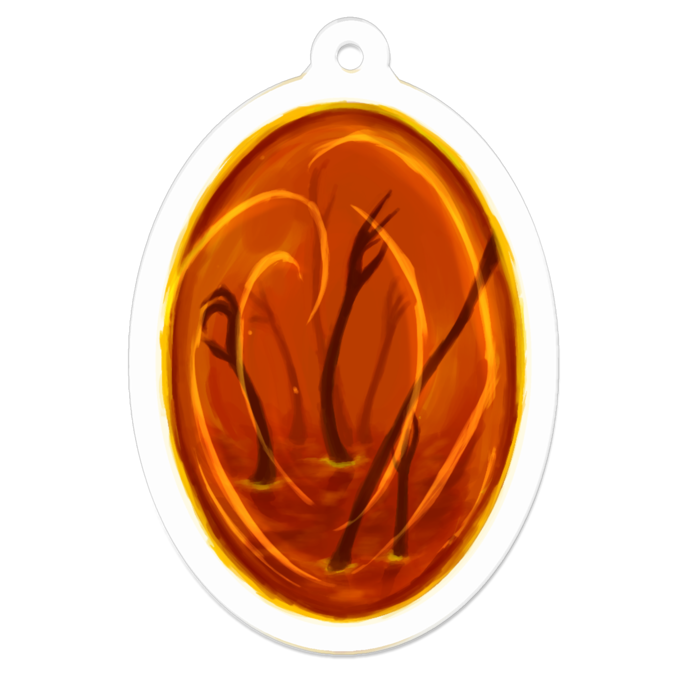 アクリルキーホルダー（コーティング） - 50 x 50 (mm)