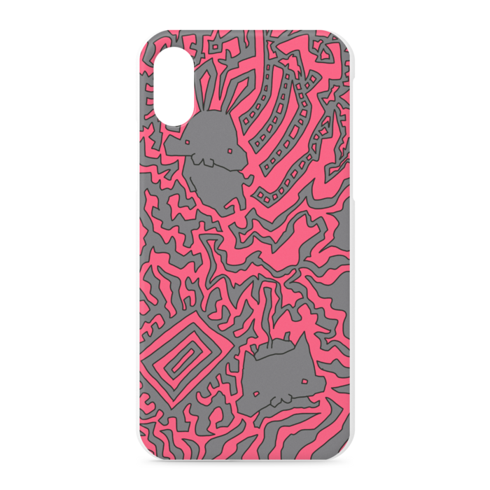 iPhoneケース - iPhone XS / X - 正面印刷のみ(ぴんく)