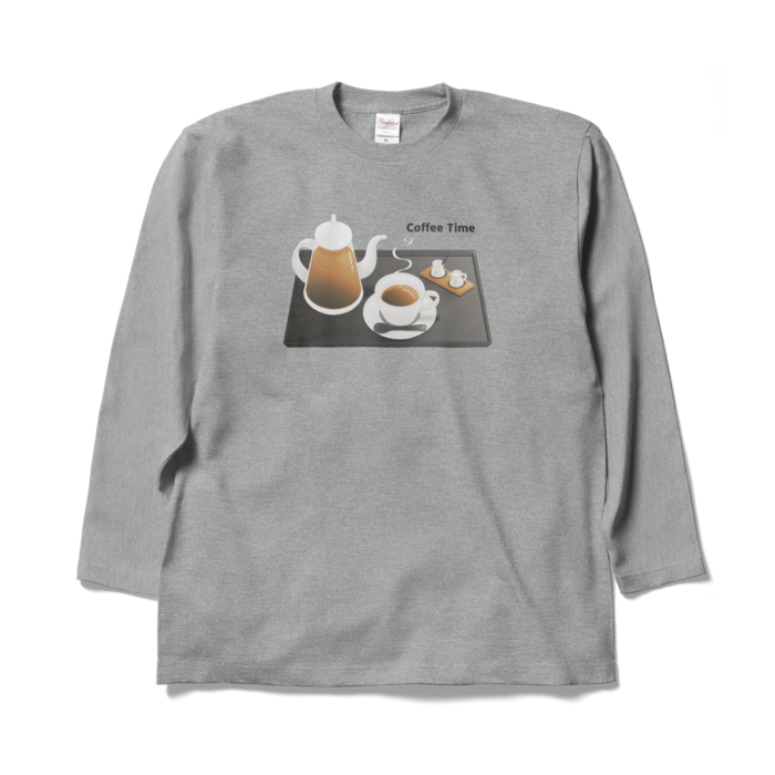 ロングスリーブTシャツ　灰色　XL