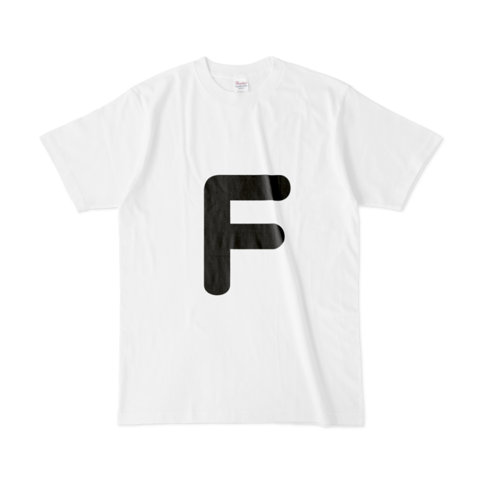 「F」(大文字)Tシャツ - L - 白