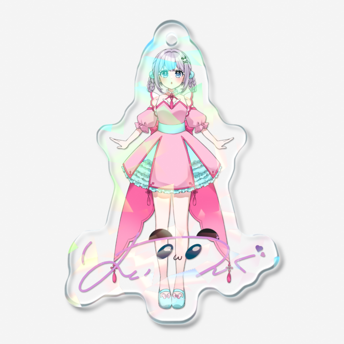 ホログラムアクリルキーホルダー - 50 × 50mm