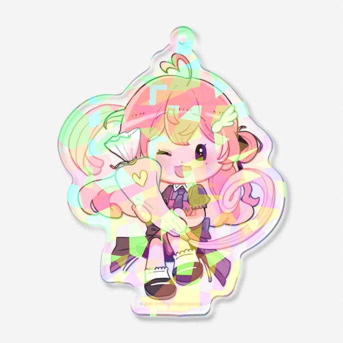 ホログラムアクリルキーホルダー - 70 × 70mm