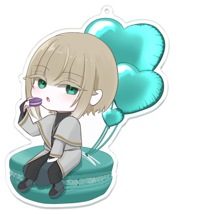 リアムアクリルキーホルダー（コーティング） - 100 x 100 (mm)