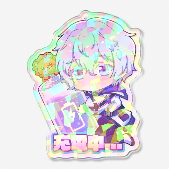 ホログラムアクリルキーホルダー - 70 × 70mm