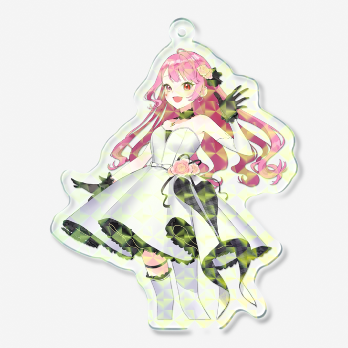 ホログラムアクリルキーホルダー - 70 × 70mm