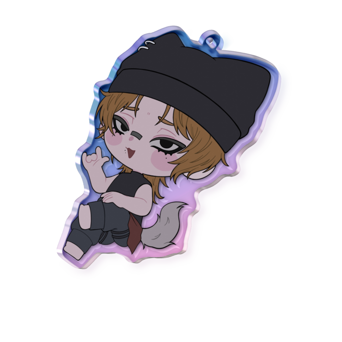 オーロラアクリルキーホルダー - 70 × 70mm