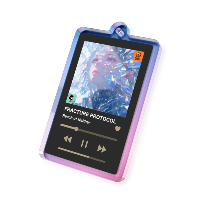 オーロラアクリルキーホルダー - 50 × 50mm