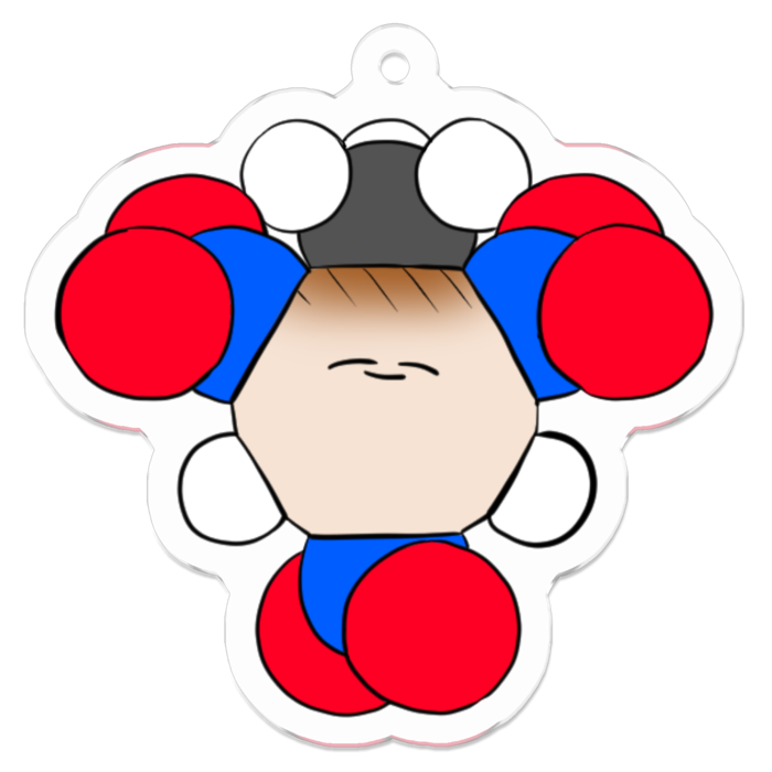 アクリルキーホルダー（コーティング） - 50 x 50 (mm)