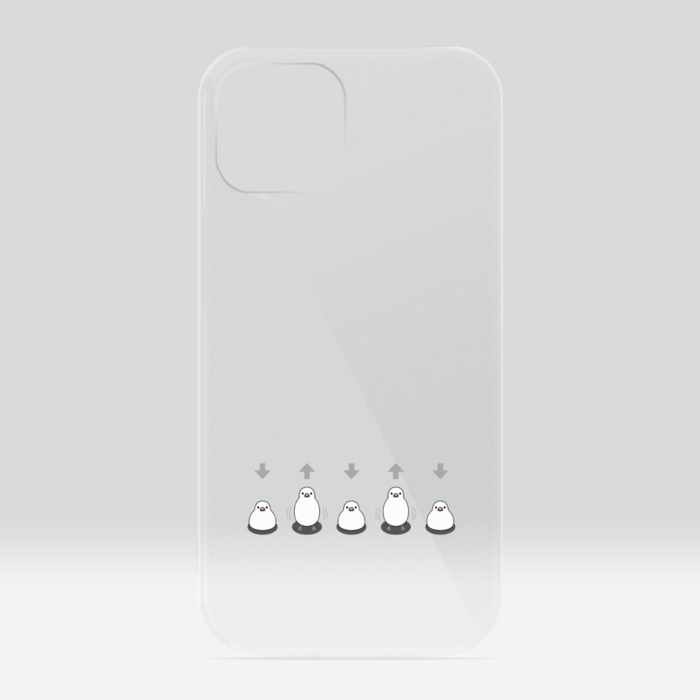 クリアiPhoneケース 白文鳥(濃色用) iPhone 13