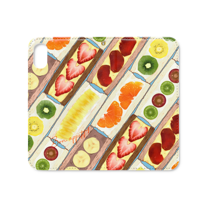 手帳型iPhoneケース(ベルトなし) - iPhone XS / X - ストラップ穴 あり