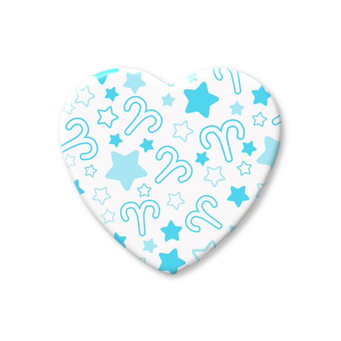 ハート缶バッジ - 57 × 52.5mm