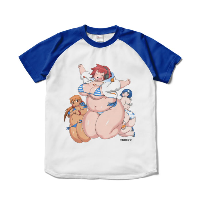 ラグランTシャツ - S - ホワイト×ロイヤルブルー