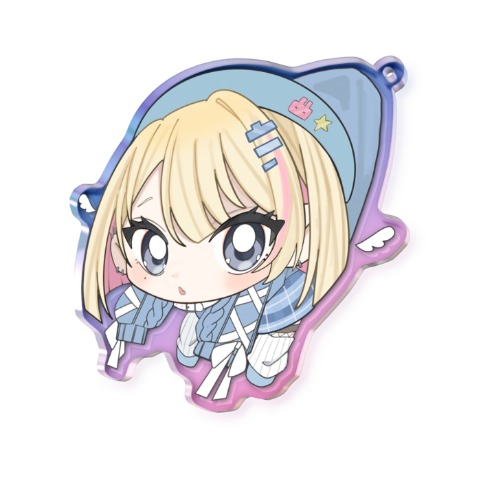 オーロラアクリルキーホルダー - 70 × 70mm