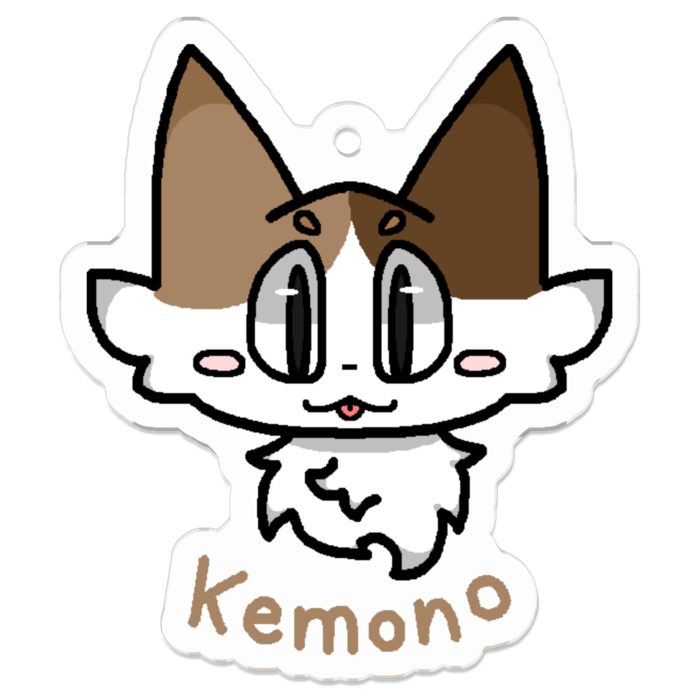 アクリルキーホルダー（ねこ） - 50 x 50 (mm)