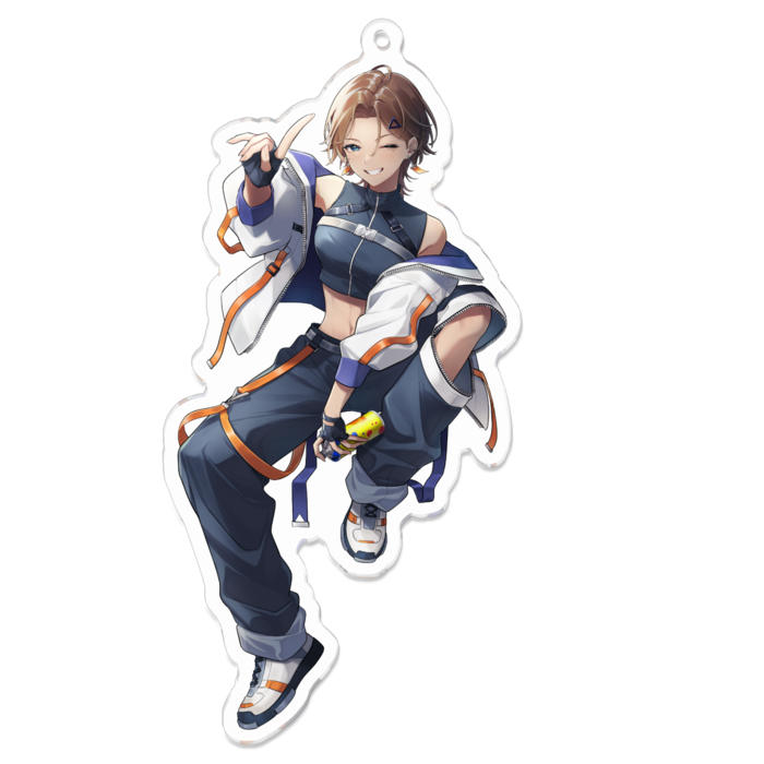 アクリルキーホルダー（ウインク）- 100 x 100 (mm)