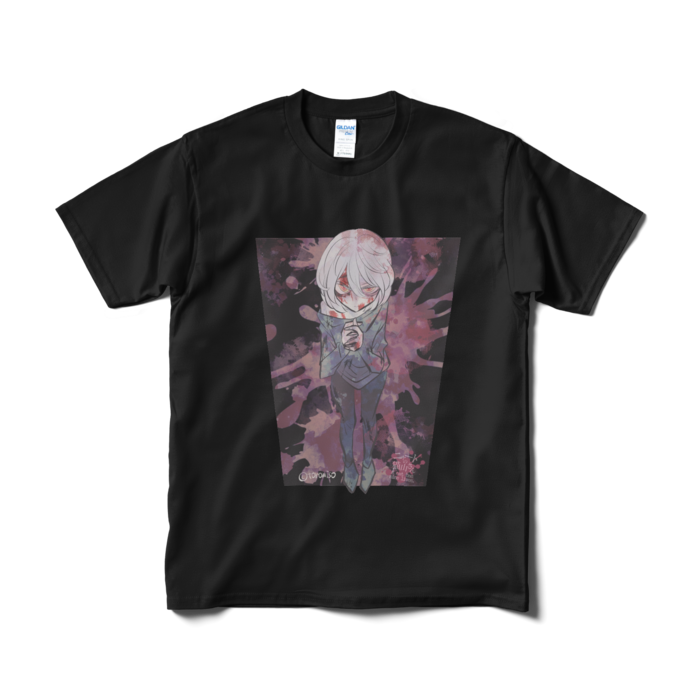 Tシャツ (ゆーり/白&黒)- M - ブラック