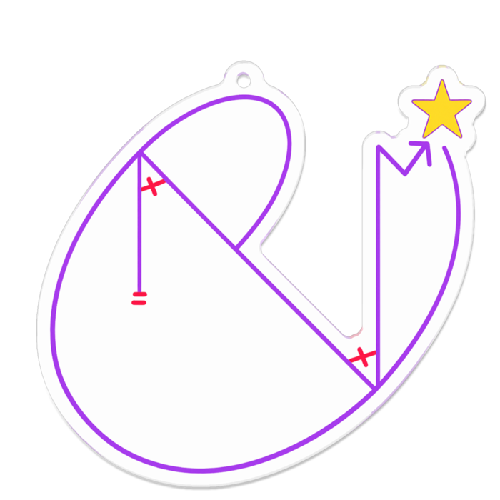 アクリルキーホルダー - 70 x 70 (mm)