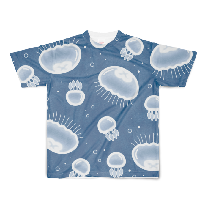 フルグラフィックTシャツ　青色　S