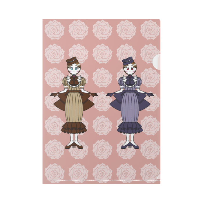 クリアファイル - A4②ピンクベージュ