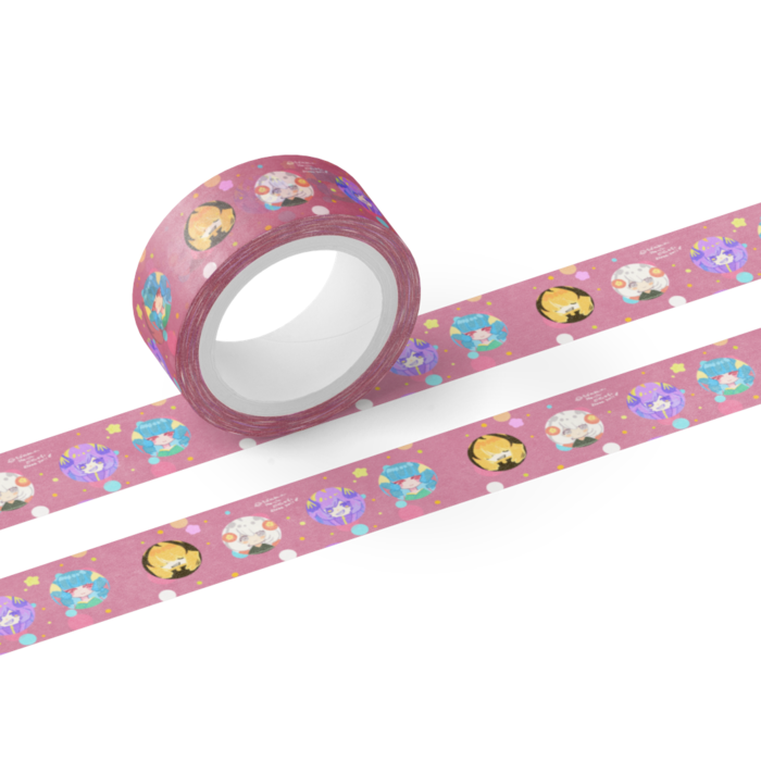 どーだん家族カラフルドットマスキングテープ＜ローズ＞