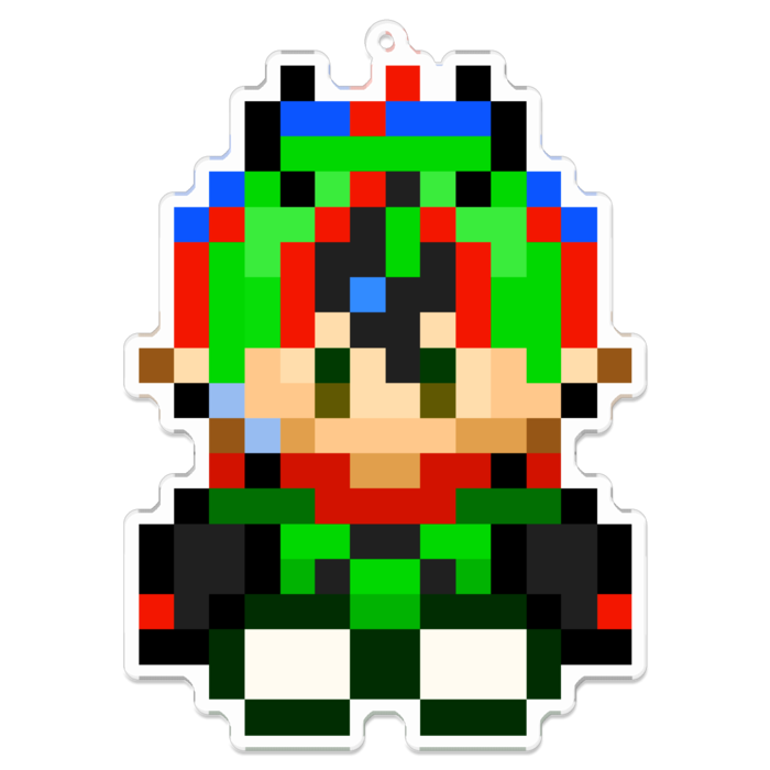 ドット絵アクリルキーホルダー - 100 x 100 (mm)