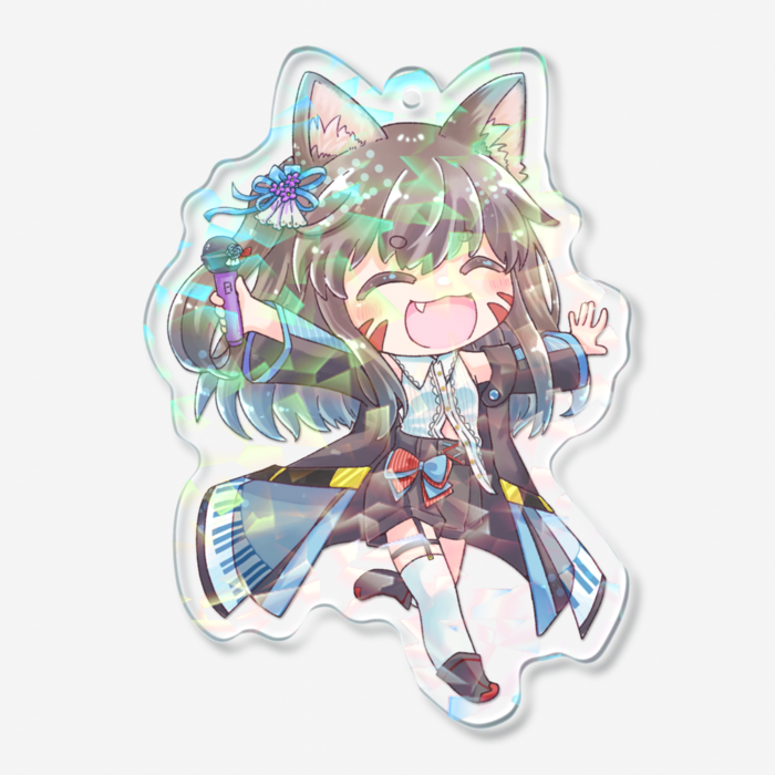 ホログラムアクリルキーホルダー - 70 × 70mm
