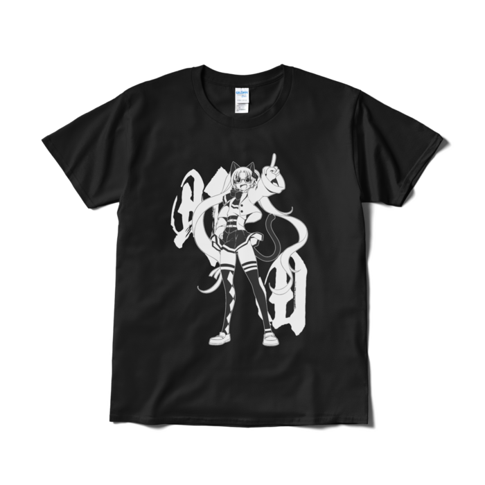 まどかモノトーンTシャツ - L - ブラック