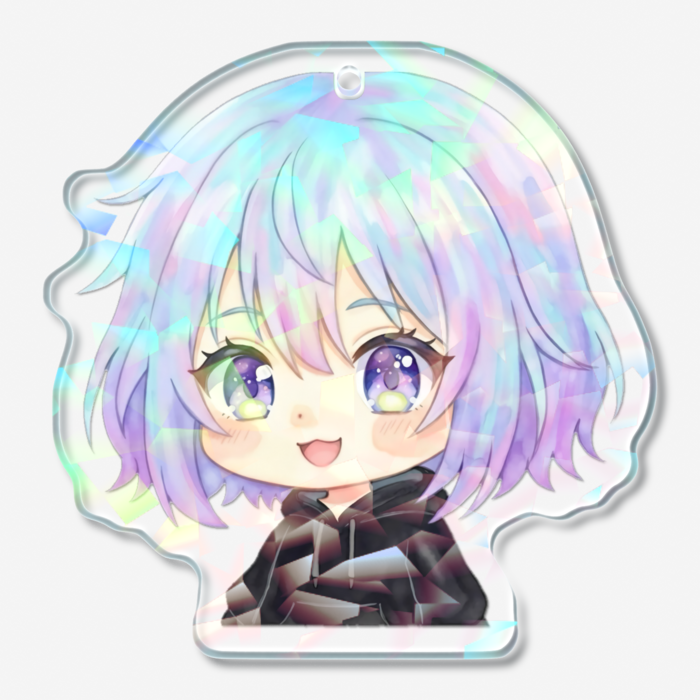 ホログラムアクリルキーホルダー - 50 × 50mm