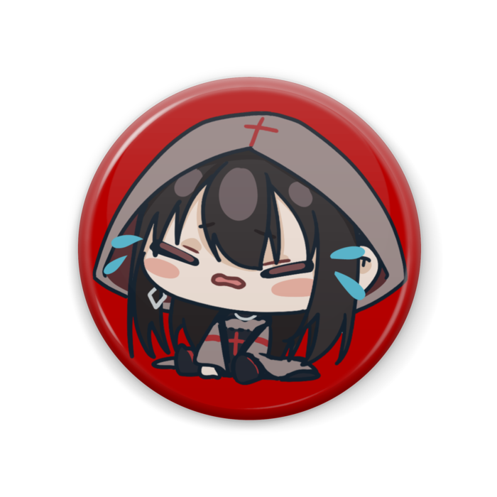 ｢○にたくない！｣るび缶バッジ