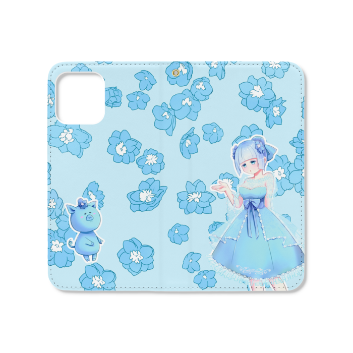 手帳型iPhoneケース(ベルトなし) - iPhone12 / 12 Pro - ストラップ穴 あり