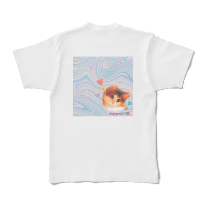 Tシャツ - XL - 背面　(マーブル)