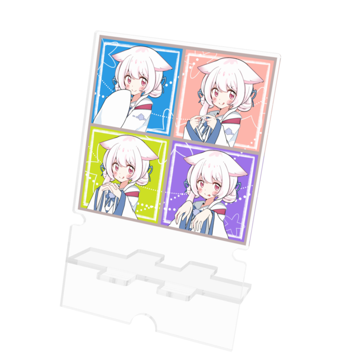アクリルスマホスタンド① - 100x160mm(ケーブル穴あり)