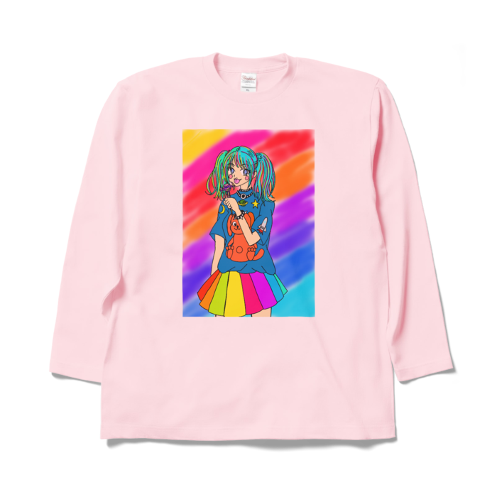 ロングスリーブTシャツ - XL - ライトピンク