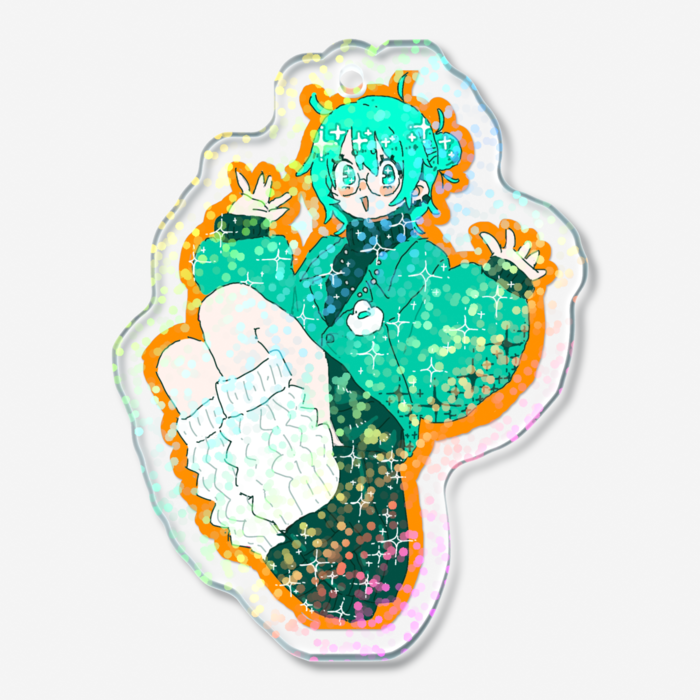 ホログラムアクリルキーホルダー - 50 × 50mm
