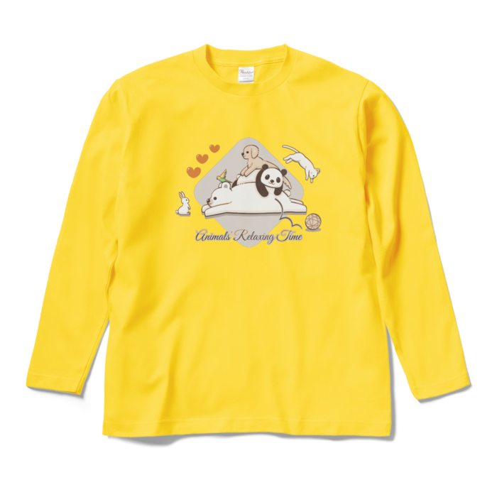 ロングスリーブTシャツ　黄色　M