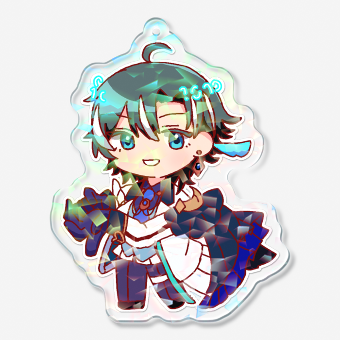 ホログラムアクリルキーホルダー - 70 × 70mm(1)