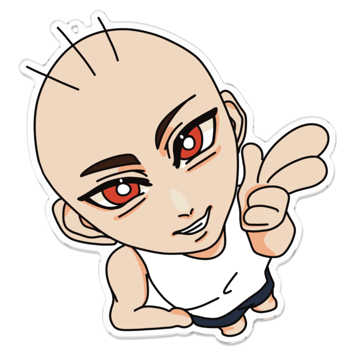 【イケ・ルンルン】アクリルキーホルダー - 100 x 100 (mm)