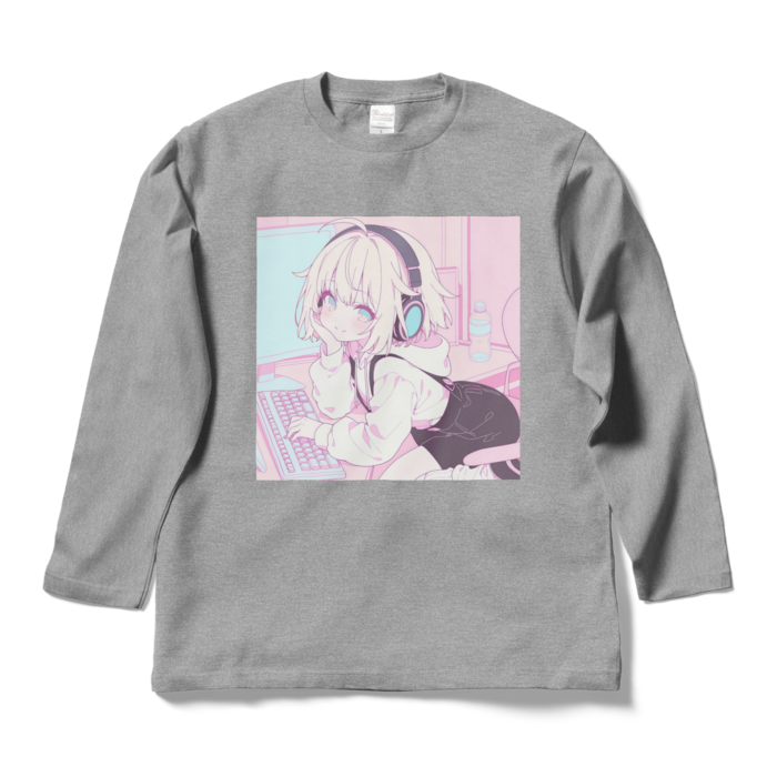 ロングスリーブTシャツ - L - 杢グレー